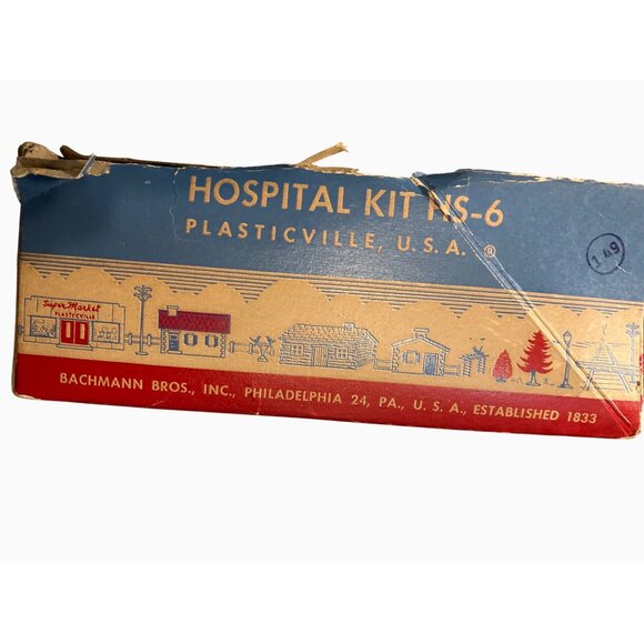 Plasticville U.S.A. Hospital Kit Model Building For Train Set Vintage - Picture 10 of 14